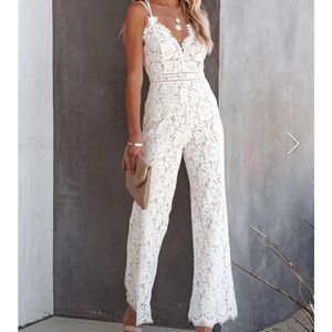 White lace jumpsuit